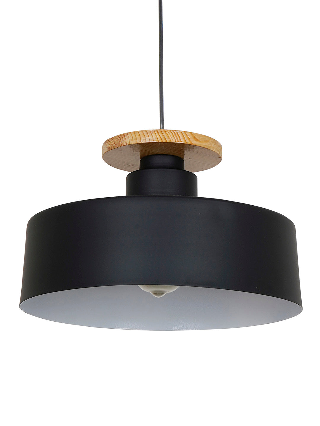 Black Mild Steel 1-Light Pendant Light – 33 cm