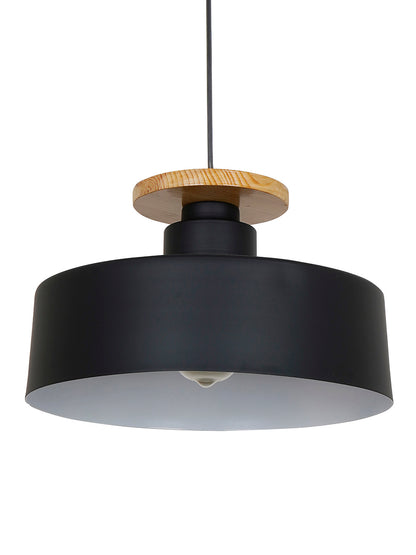 Black Mild Steel 1-Light Pendant Light – 33 cm