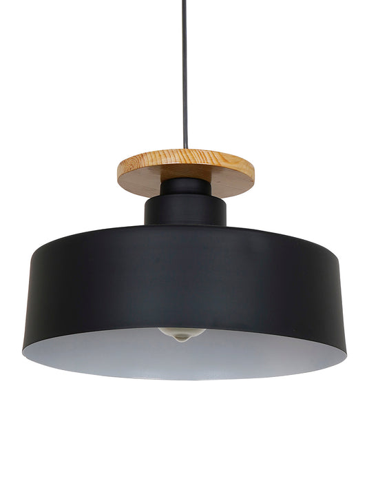 Black Mild Steel 1-Light Pendant Light – 33 cm