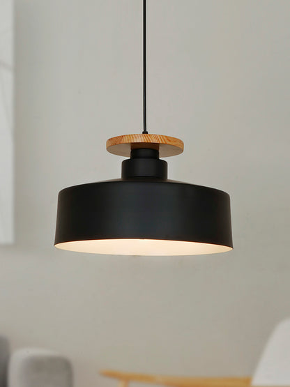 Black Mild Steel 1-Light Pendant Light – 33 cm