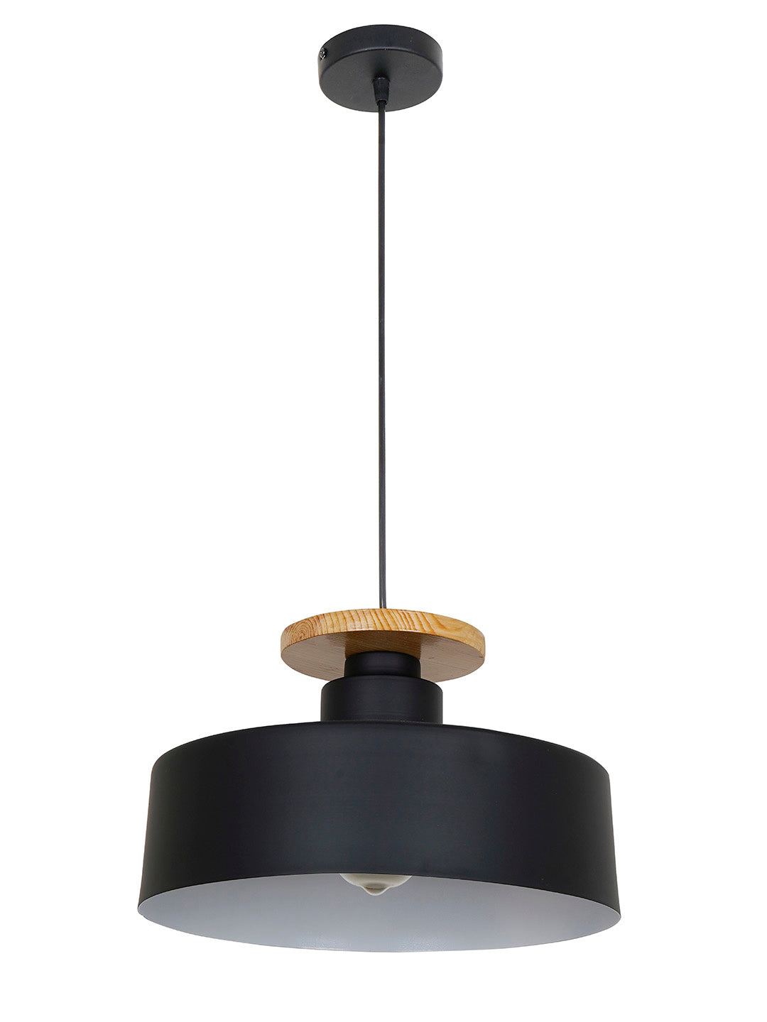 Black Mild Steel 1-Light Pendant Light – 33 cm