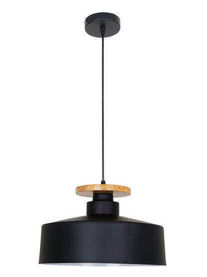 Black Mild Steel 1-Light Pendant Light – 33 cm