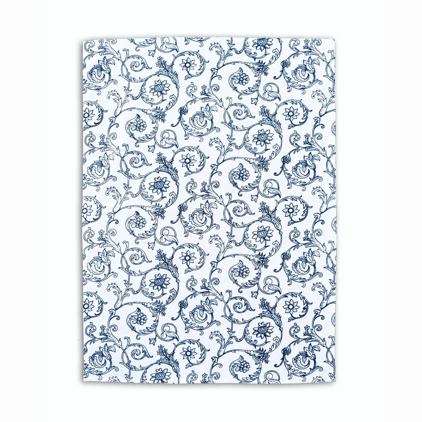 Blue Swirl Victorian Pattern Kitchen Towel – 100% Cotton