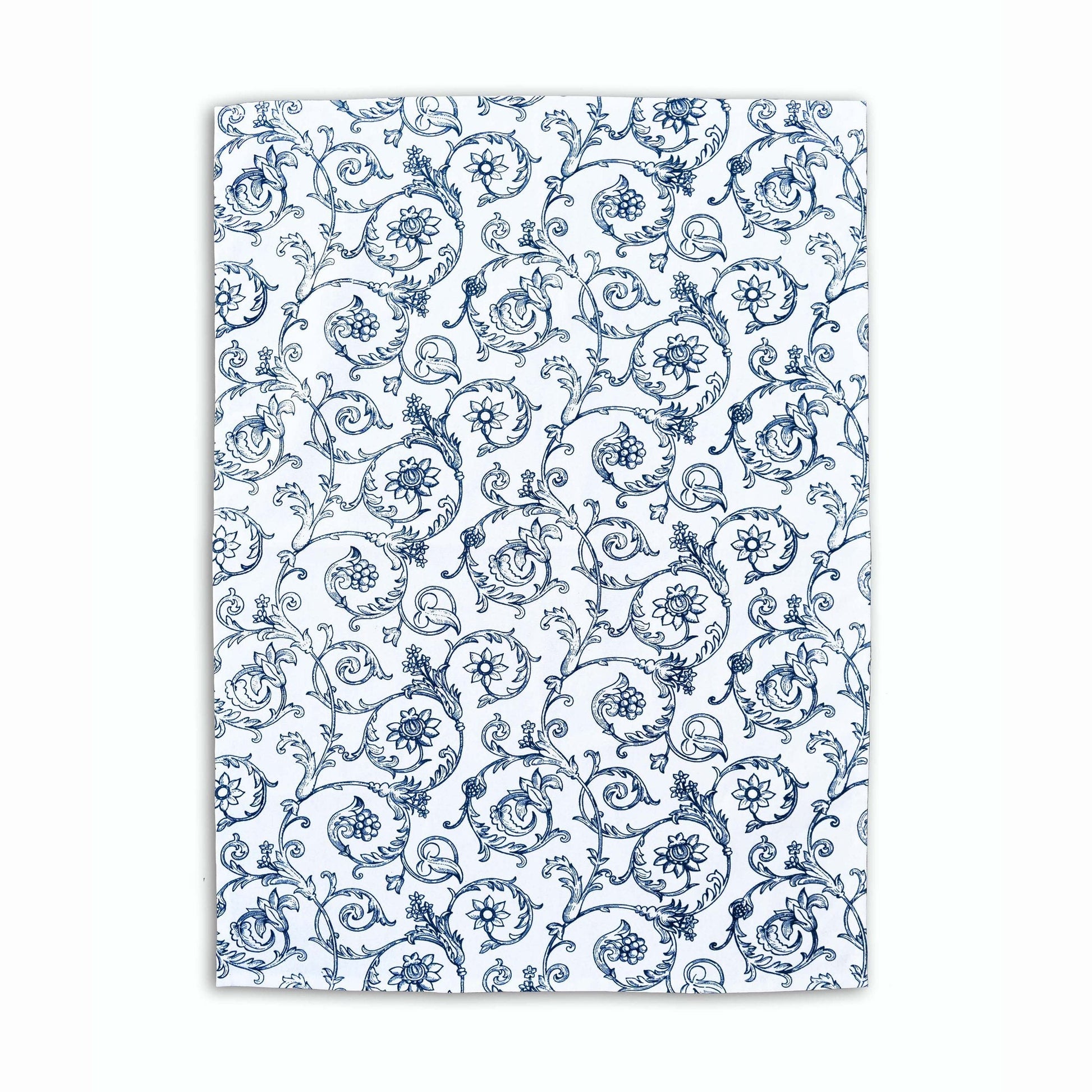 Blue Swirl Victorian Pattern Kitchen Towel – 100% Cotton