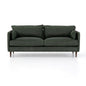 Olive Green Sage Cushion Wooden Sofa with Iron Frame