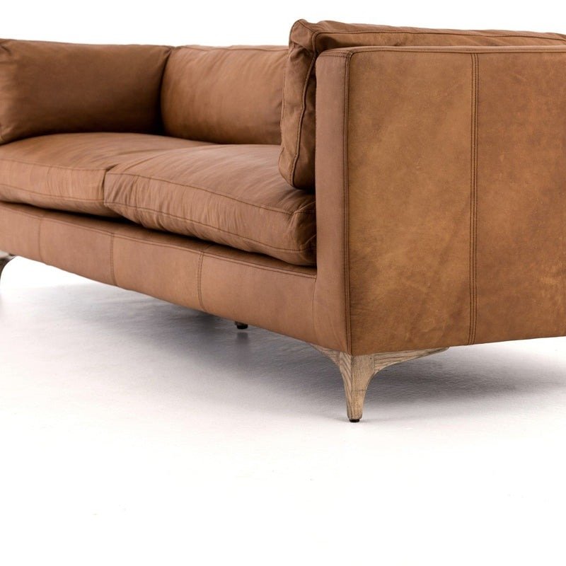 Brooklyn Premium Leather Sofa with Solid Wood & Iron Frame