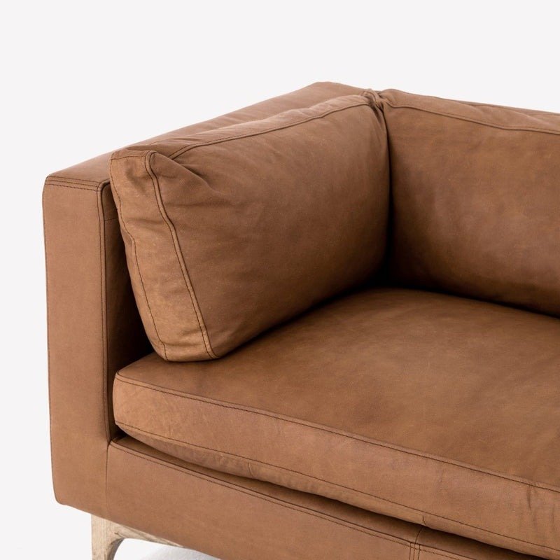 Brooklyn Premium Leather Sofa with Solid Wood & Iron Frame