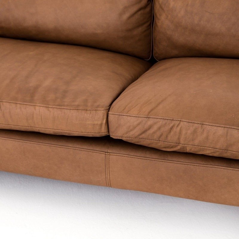 Brooklyn Premium Leather Sofa with Solid Wood & Iron Frame