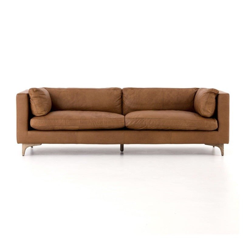 Brooklyn Premium Leather Sofa with Solid Wood & Iron Frame