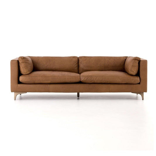 Brooklyn Premium Leather Sofa with Solid Wood & Iron Frame