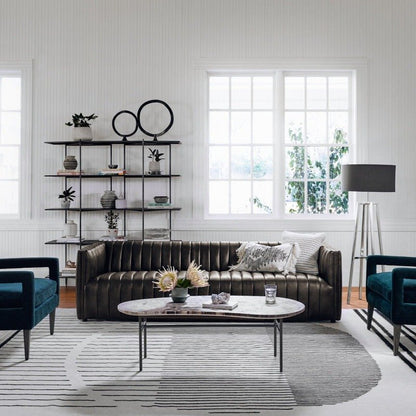 Addison Luxury Cushion Sofa with Premium Leather Finish