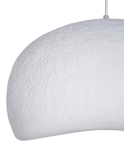 White Fiberglass 1-Light Cloud Pendant Light – 35.6 cm