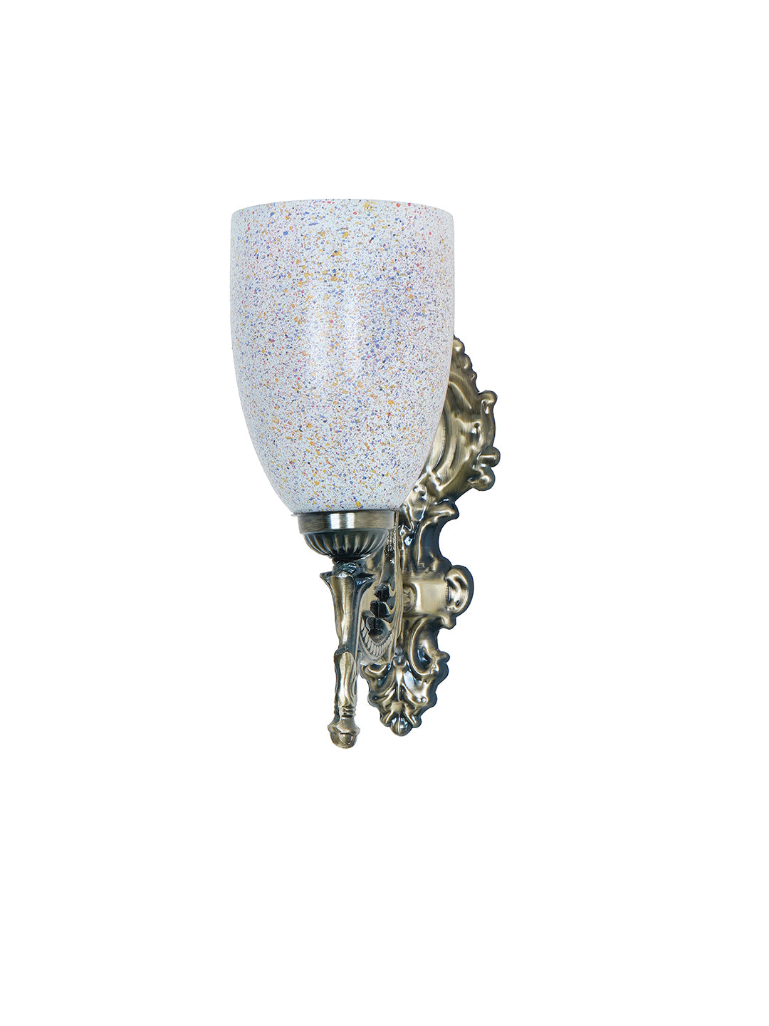 Brass Antique Glass Mild Steel 1-Light Wall Sconce – 30.5 cm