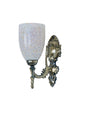 Brass Antique Glass Mild Steel 1-Light Wall Sconce – 30.5 cm