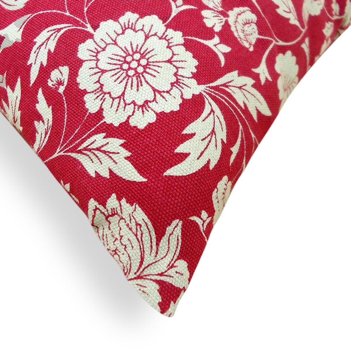 Marsala Kalamkari Cotton Cushion Cover – Cream Floral Print | Reversible | 4 Sizes