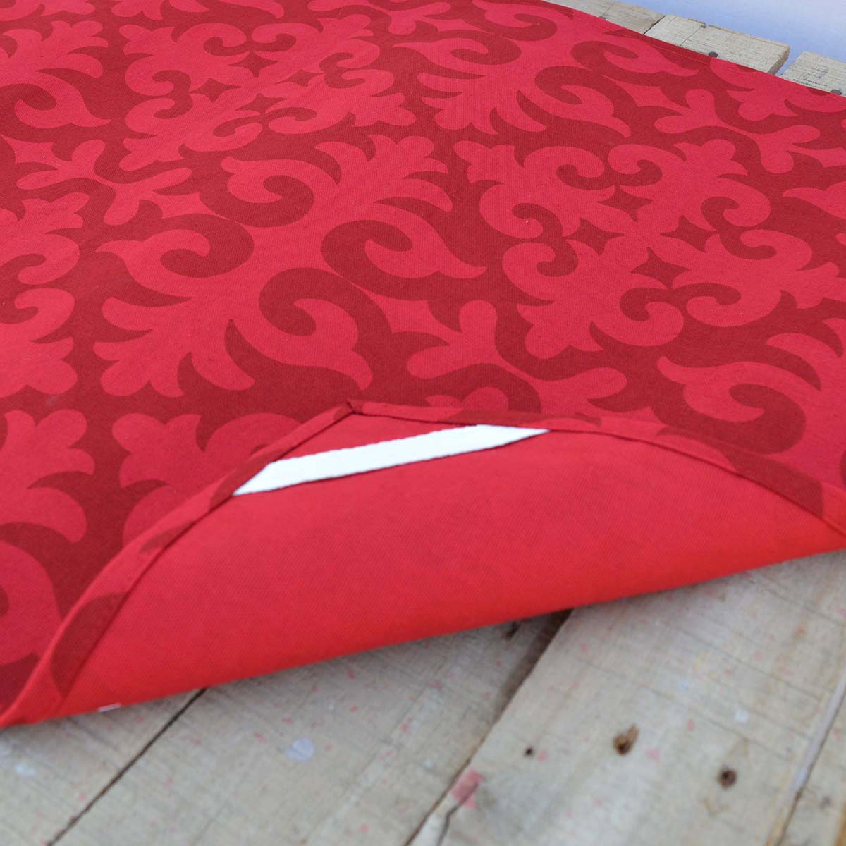 SHYRDAK Red Tone-on-Tone Moroccan Print Cotton Kitchen Towel Set