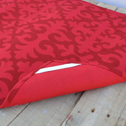 SHYRDAK Red Tone-on-Tone Moroccan Print Cotton Kitchen Towel Set