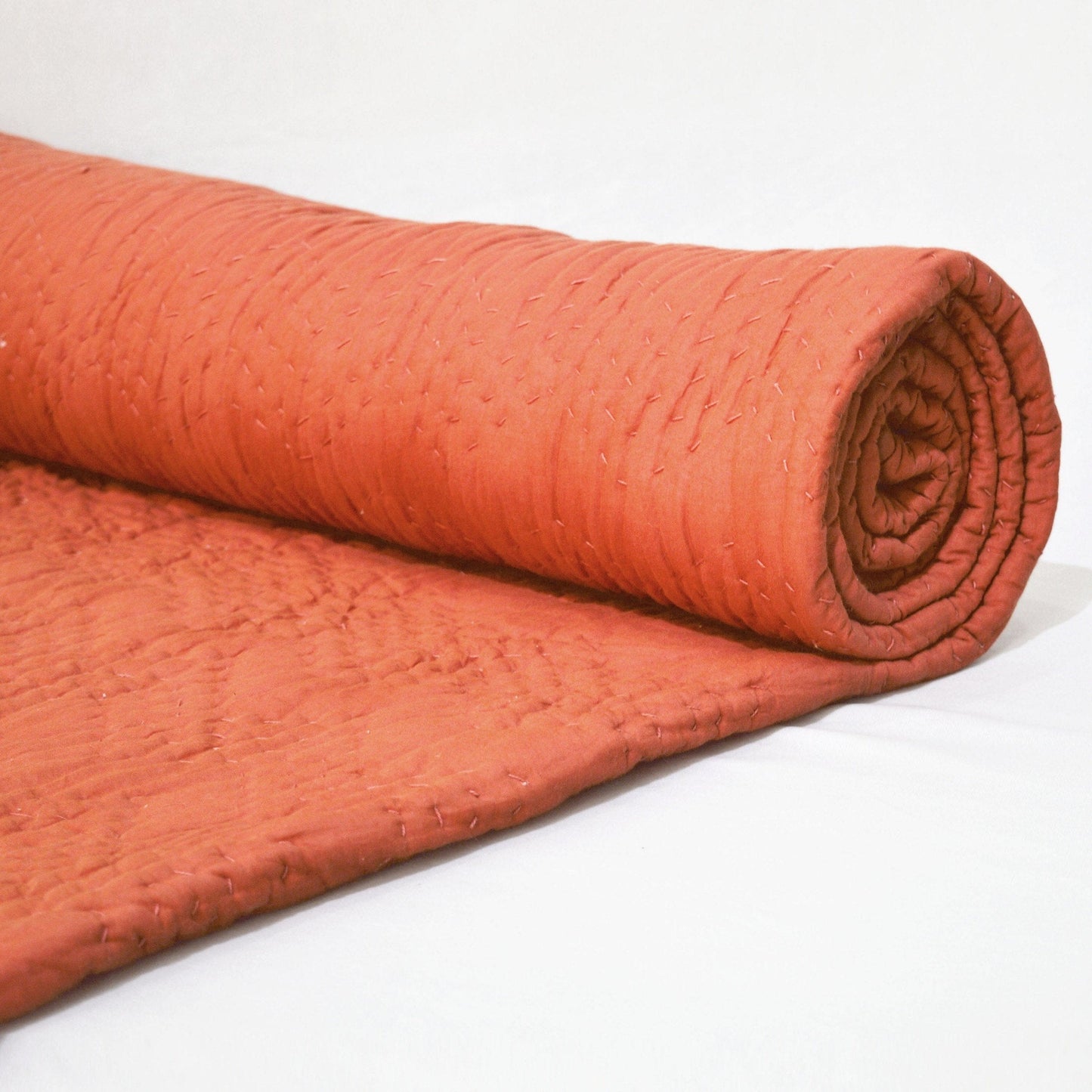 Rustic Kantha Chevron Quilted Bedspread – Twin Queen King Sizes