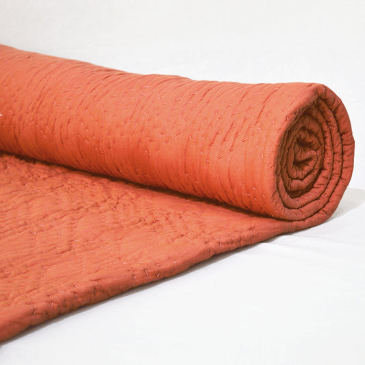 Rustic Kantha Chevron Quilted Bedspread – Twin Queen King Sizes