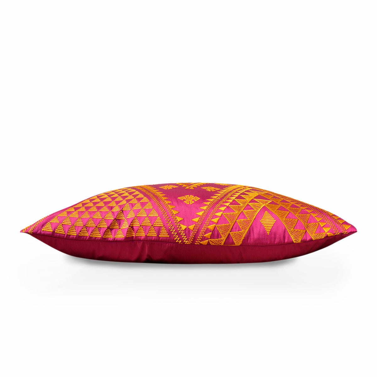 Vliving Hot Pink Orange Kilim Embroidered Pillow Cover