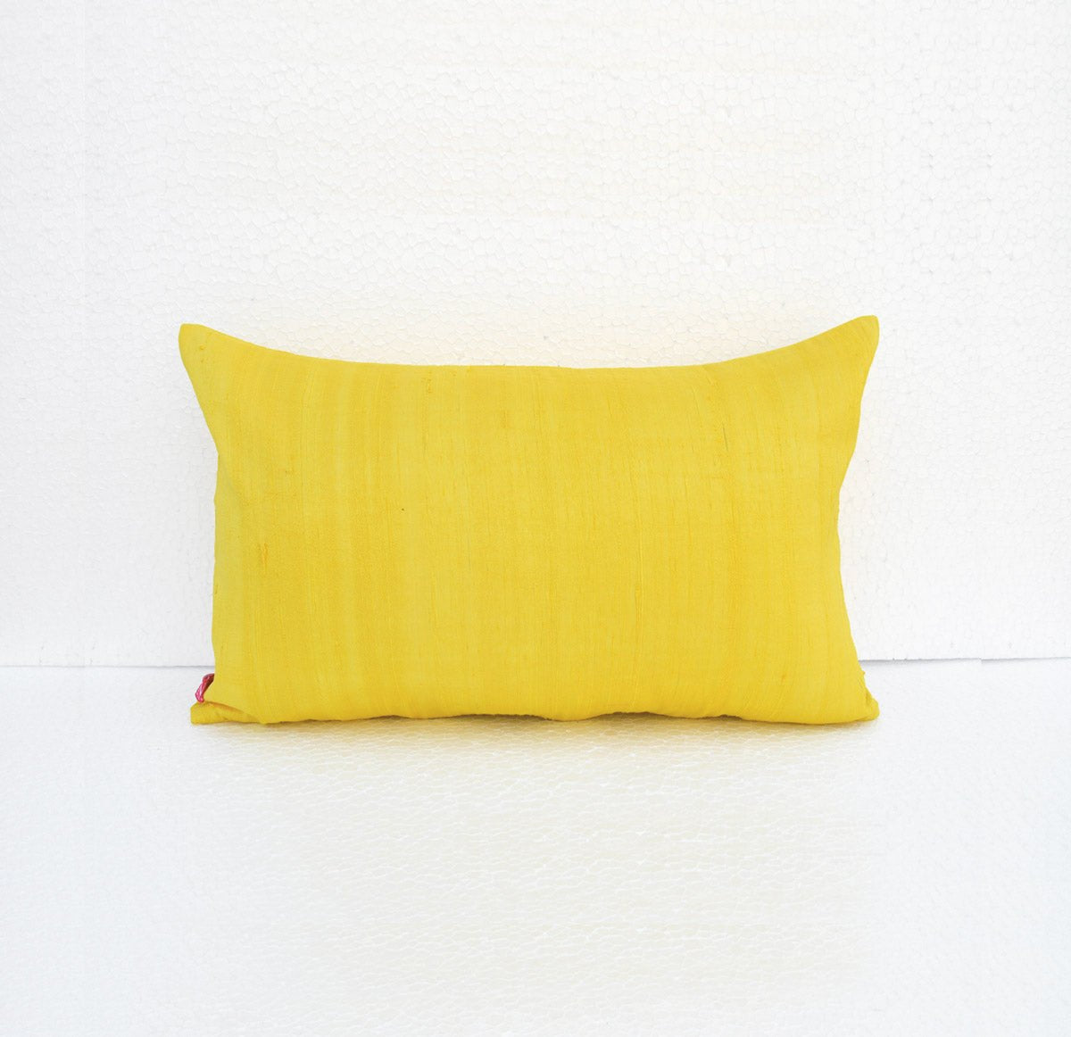 Yellow Pure Silk Dupioni Pillow Cover – Luxury Reversible Decorative Cushion