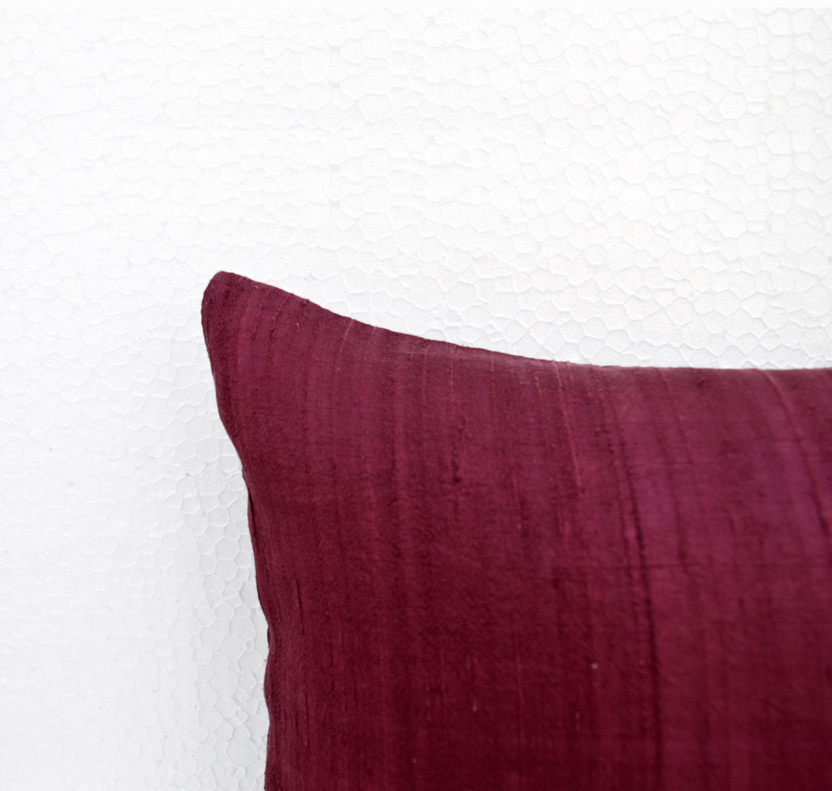 Maroon Pure Silk Dupioni Pillow Cover – Reversible, Concealed Zipper
