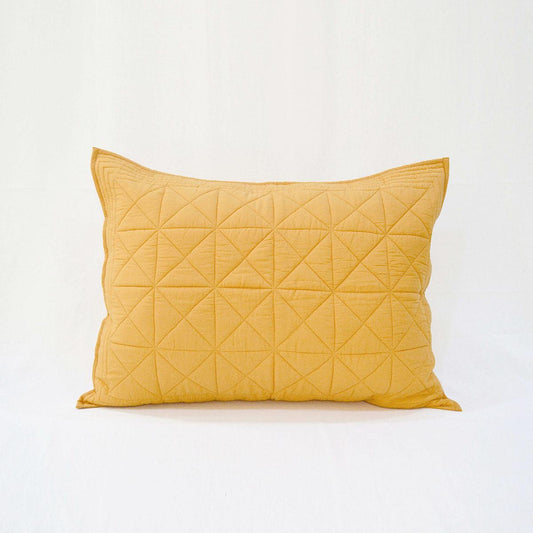 Mustard Cotton Quilted Pillowcase Set – Soft Premium Comfort