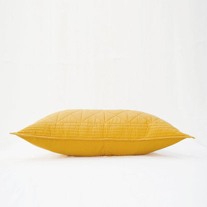 Mustard Cotton Quilted Pillow Cases | Handmade | Multiple Sizes