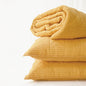 Mustard Cotton Quilted Bed Set | Diamond Pattern | Handmade | Twin, Queen & King