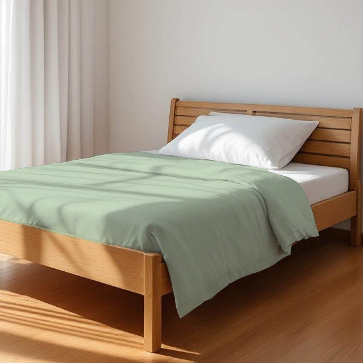 SAGE GREEN - Solid colour soft Cotton three layer dohar, sizes available