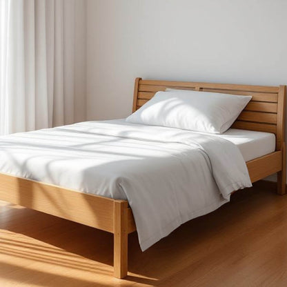 WHITE - Solid colour soft Cotton three layer dohar, sizes available