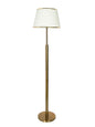 Simple Sophistication: Antique Brass Floor Lamp with Cream Shade