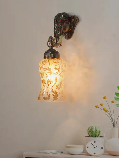 Bronze Glass Aluminium 1-Light Wall Sconce – 40.6 cm