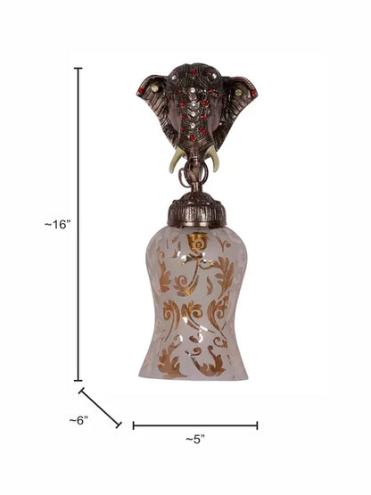 Bronze Glass Aluminium 1-Light Wall Sconce – 40.6 cm
