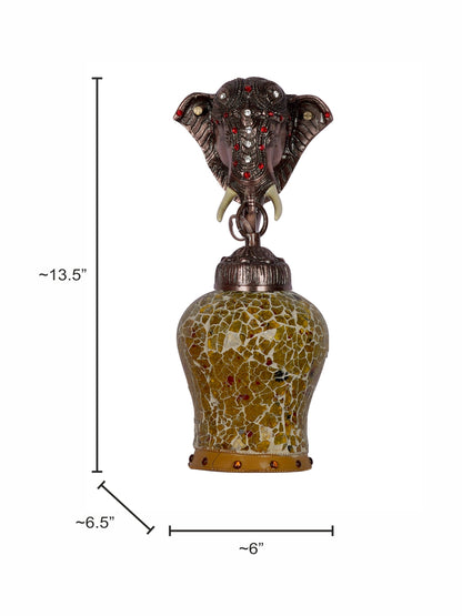Bronze Glass Aluminium 1-Light Wall Sconce – 34.3 cm