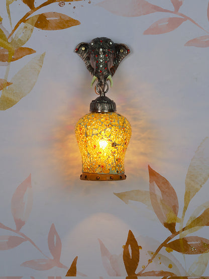 Bronze Glass Aluminium 1-Light Wall Sconce – 34.3 cm