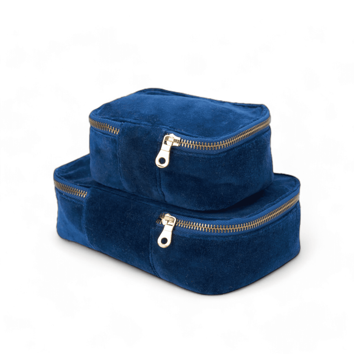 GIFT PACK - Set of 2 nesting boxes and Eye glass case in NAVY BLUE velvet