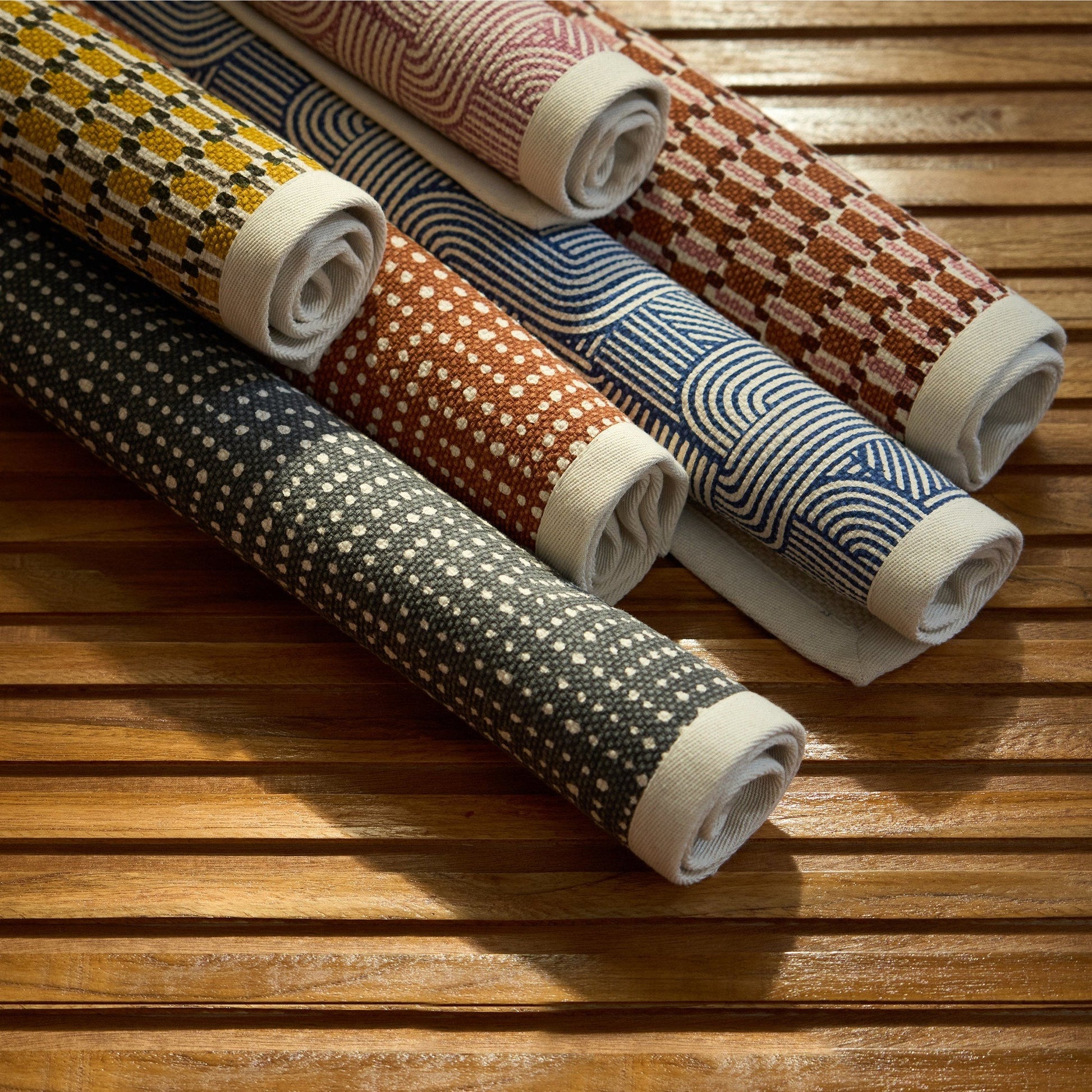 Rust Weave Cotton Dhurrie Rug – Modern Retro 3-Size Set