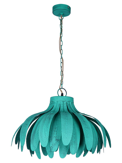 Green Antique Mild Steel 1-Light Pendant – 50.8 cm