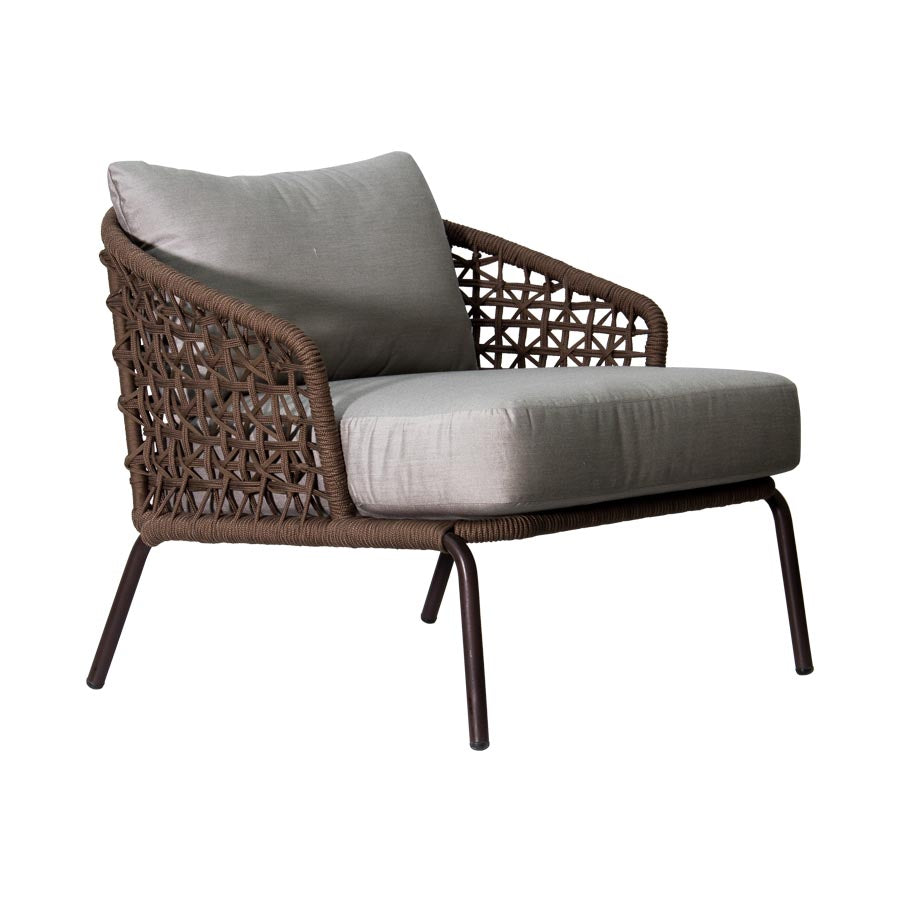 Majorca Outdoor Lounge Chair with Handwoven Marine-Grade Rope & Sunbrella Cushions