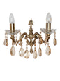 Brass Antique Cast Brass 2-Light Candelabra Wall Sconce – 33 cm
