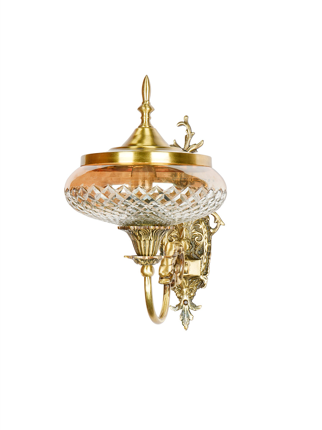 Brass Antique Glass Brass 1-Light Wall Sconce – 30.5 cm