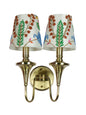 Brass Antique Fabric 2-Light Wall Sconce – 40.6 cm