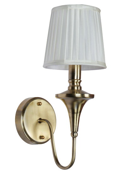 Brass Antique Fabric Brass 1-Light Wall Sconce – 38.1 cm