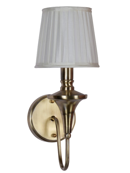Brass Antique Fabric Brass 1-Light Wall Sconce – 38.1 cm