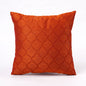Shadow – Rust Ogee Embroidered Cushion Cover | Poly Taffeta | 3 Sizes