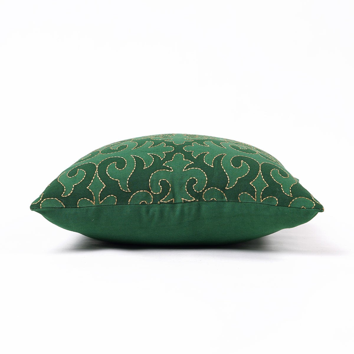 Shyrdak Tropical Green Cotton Cushion Cover with Embroidery
