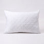 White Quilted Cotton Pillow Protectors with Zipper Closure | All Sizes