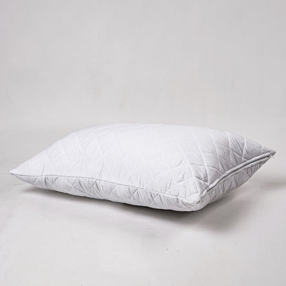 White Quilted Cotton Pillow Protectors with Zipper Closure | All Sizes