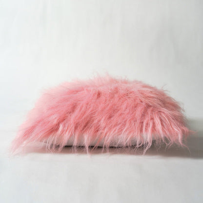 Blush Faux Fur Pillow Cover – Pile, Zip Closure, Various Sizes